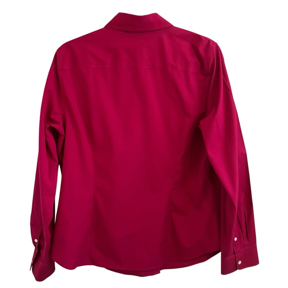 Talbots Wrinkle Resistant Raspberry Blouse Size 14 - Picture 3 of 11